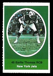 1972 Sunoco Stamps      453     Earlie Thomas DP